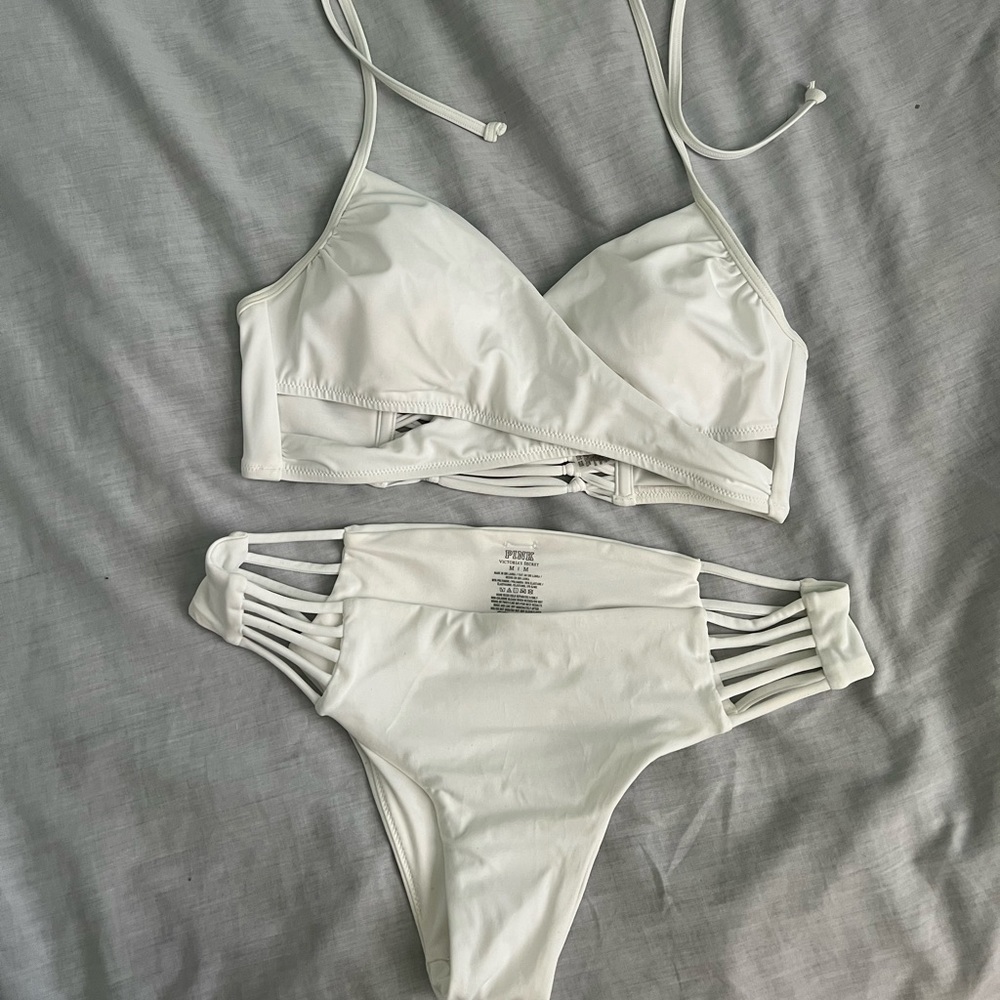Victoria secret PINK white bikini set!